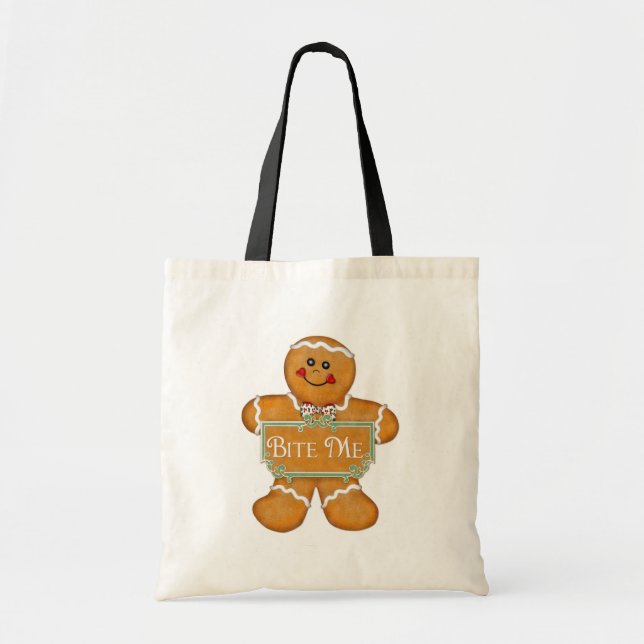 Bolsa Tote Homem Gingerpão - Morda-me (Frente)