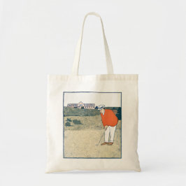 Bolsa Tote Homem jogando Golf por Edward Penfield.