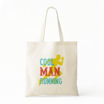 Homem legal correndo tote bag