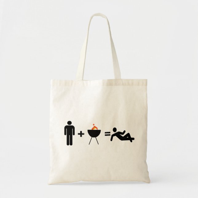 Bolsa Tote homem mais os iguais do churrasco refrigerados (Frente)