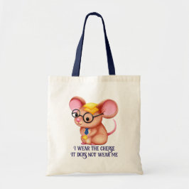 Bolsa Tote Homem Queijo Peludo Negócios Rato Gravata Óculos N