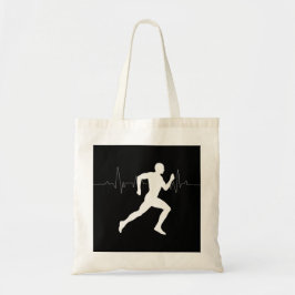 Bolsa Tote Homem Runners Silhouette HeartBeat Line