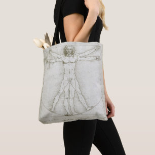 Bolsa Tote Homem Vitruviano de Leonardo da Vinci