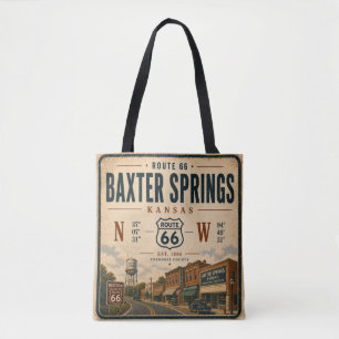 Bolsa Tote Homenagem à Rota 66 de Baxter Springs
