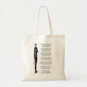Bolsa Tote Homenagem ao Presidente dos EUA, Abraham Lincoln