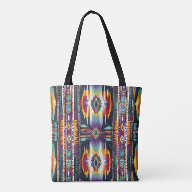 Bolsa Tote Homenagem nativa americana ao Abstrato S4 (Verso)
