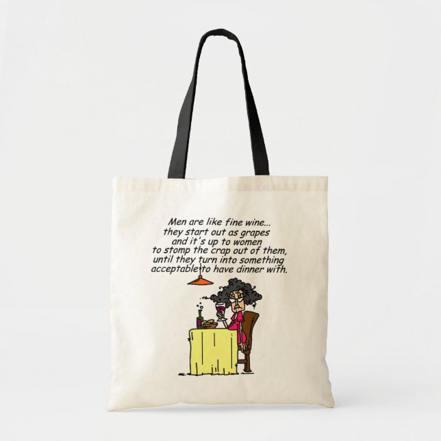 Bolsa Tote Homens e Inglês Humor do Vinho (Frente)