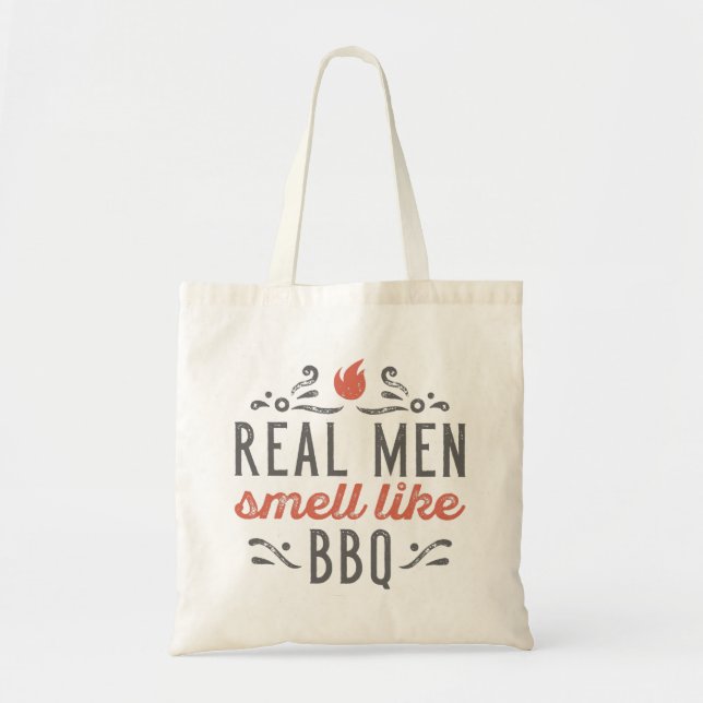 Bolsa Tote Homens Reais Cheiram A CHURRASCO (Frente)