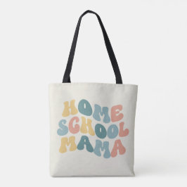 Bolsa Tote Homeschool Mama Retro Cores Personalizadas