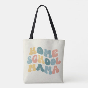 Bolsa Tote Homeschool Mama Retro Cores Personalizadas