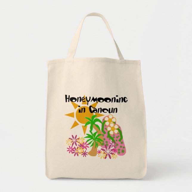 Bolsa Tote Honeymooning em Cancun (Frente)