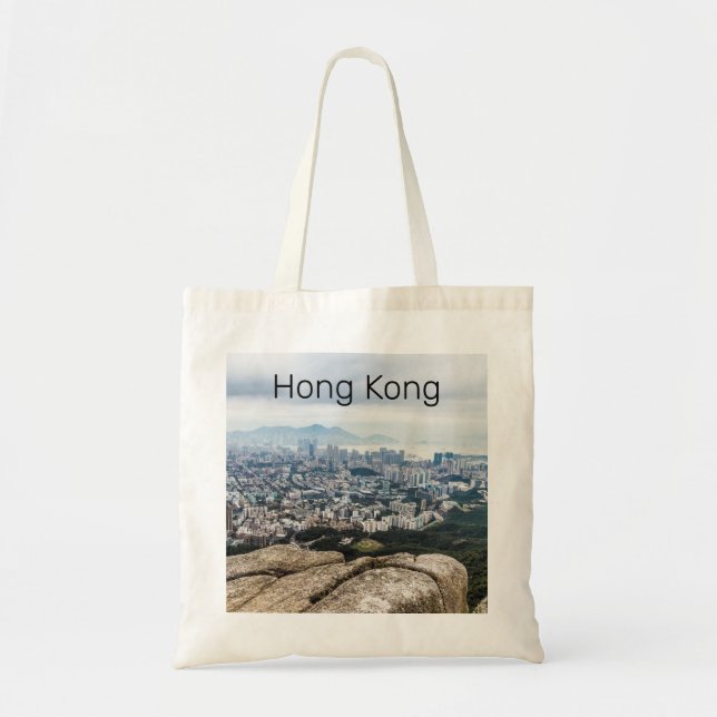 Bolsa Tote Hong Kong Lion Hill Skyline Panorama Souvenir (Frente)