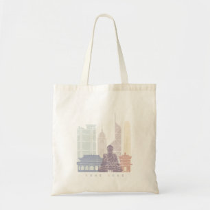 BOLSA TOTE HONG KONG SKYLINE POSTER PASTEL