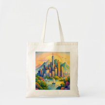 Hong Kong Skyline Watercolor | Travel Gif