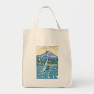 Bolsa Tote Hood River, surfistas de ORWind & pensionistas do