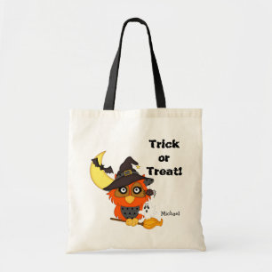Bolsa Tote Hoot Owl Halloween Doces ou Travessuras