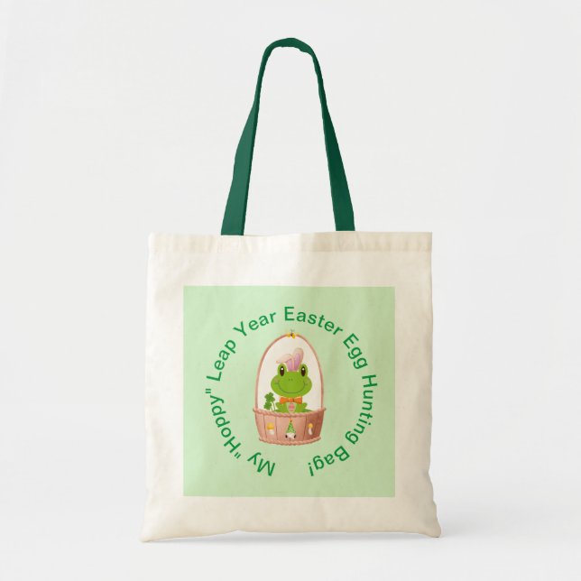 Bolsa Tote "Hoppy" Ano Leap Ano Páscoa Sapo Coelho (Frente)