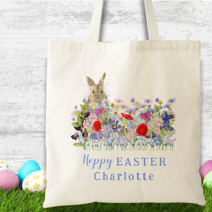 Bolsa Tote Hoppy Easter Bunny Egg Hunt Personalizado