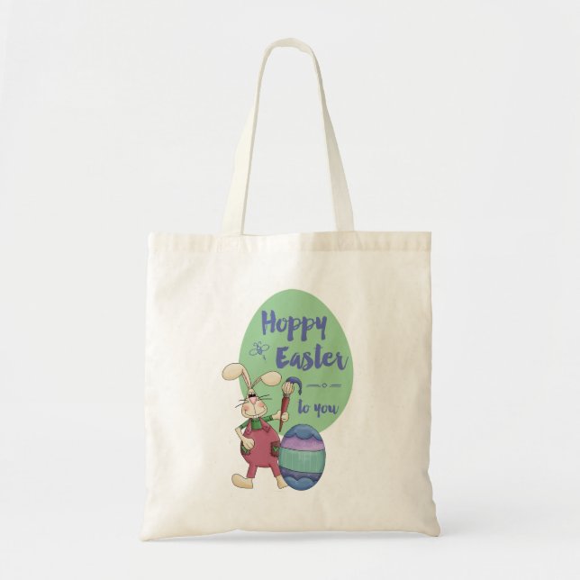 Bolsa Tote Hoppy Páscoa para você Artista Bunny (Frente)