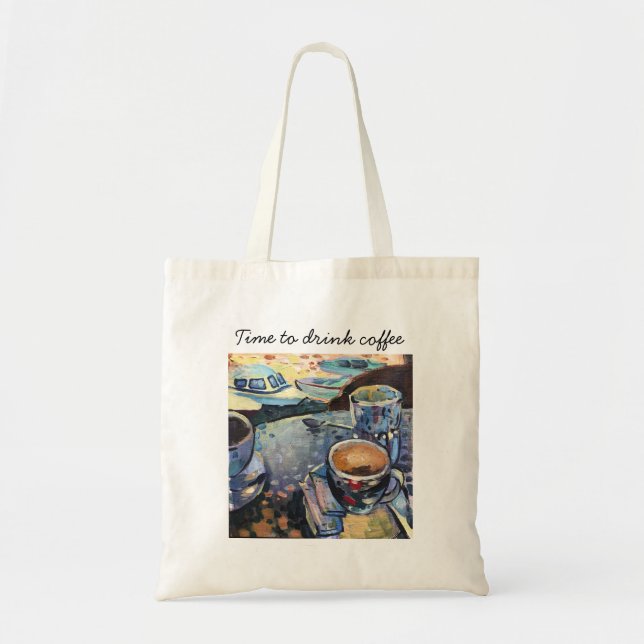 Bolsa Tote Hora de beber café (Frente)