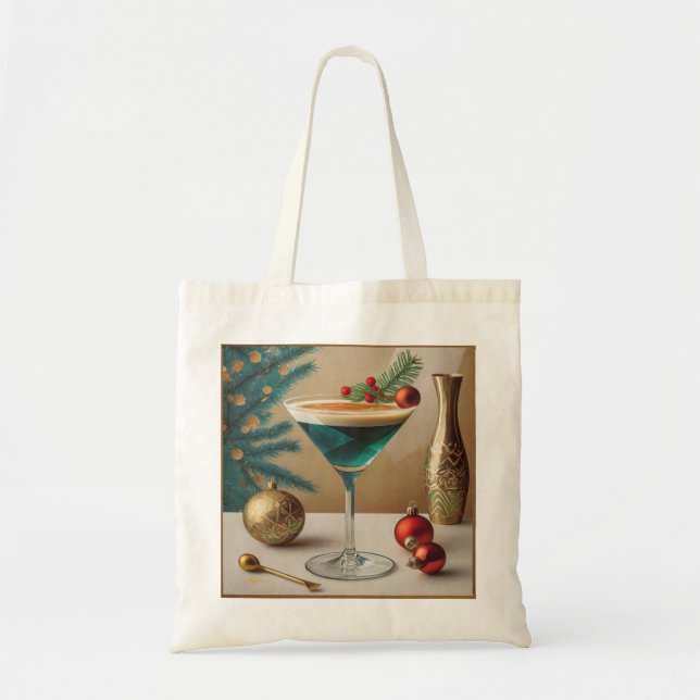 Bolsa Tote Hora de Felicidade do meio século do Cocktail (Frente)