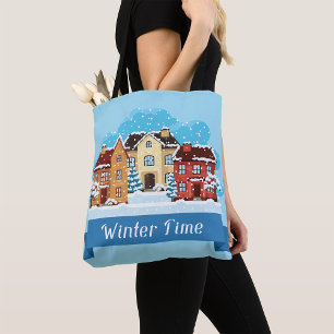 Bolsa Tote Hora de inverno nevando