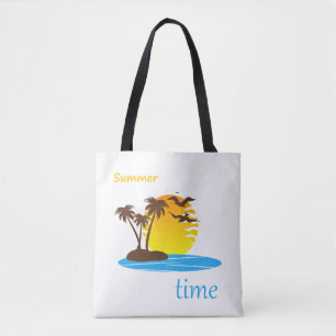 Bolsa Tote Hora de Verão, sol tropical,