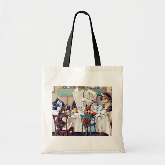 Bolsa Tote Hora do Café da Gata, Louis Wain (Frente)