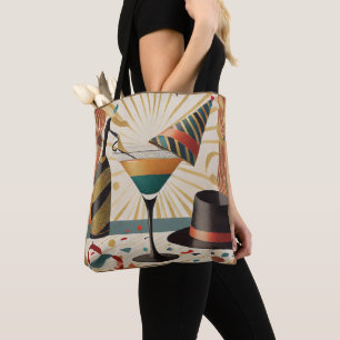 Bolsa Tote Hora do Coquetel de Meados do Século - Réveillon