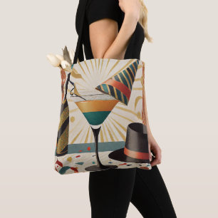 Bolsa Tote Hora do Coquetel Desenho de Réveillon de Estilo Sé