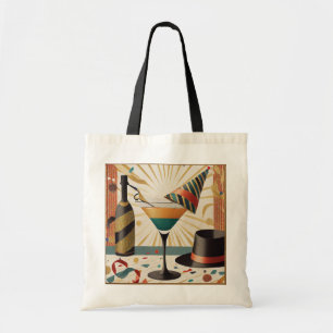 Bolsa Tote Hora do Coquetel Desenho de Réveillon de Estilo Sé