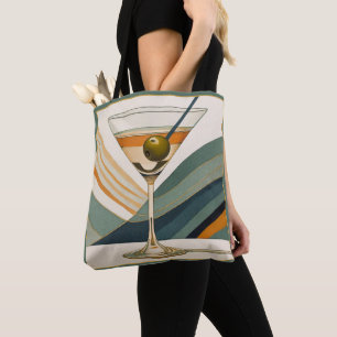 Bolsa Tote Hora do Coquetel Martini Moderno de Meados do Sécu