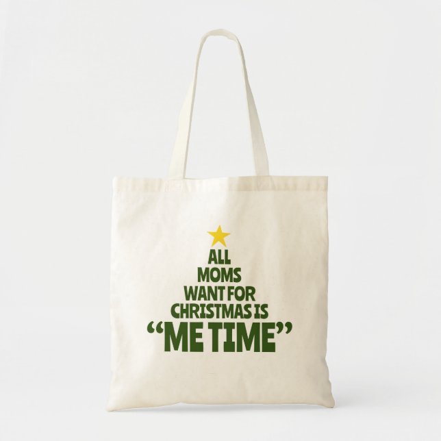 Bolsa Tote Hora do Mim Simples Árvore de Natal Típica Tote Ba (Frente)