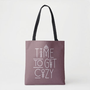 Bolsa Tote Hora moderna de pegar o Design Cozy