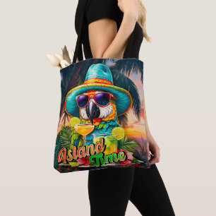 Bolsa Tote Horário da Ilha — Sunset Beach Parrot Bebe