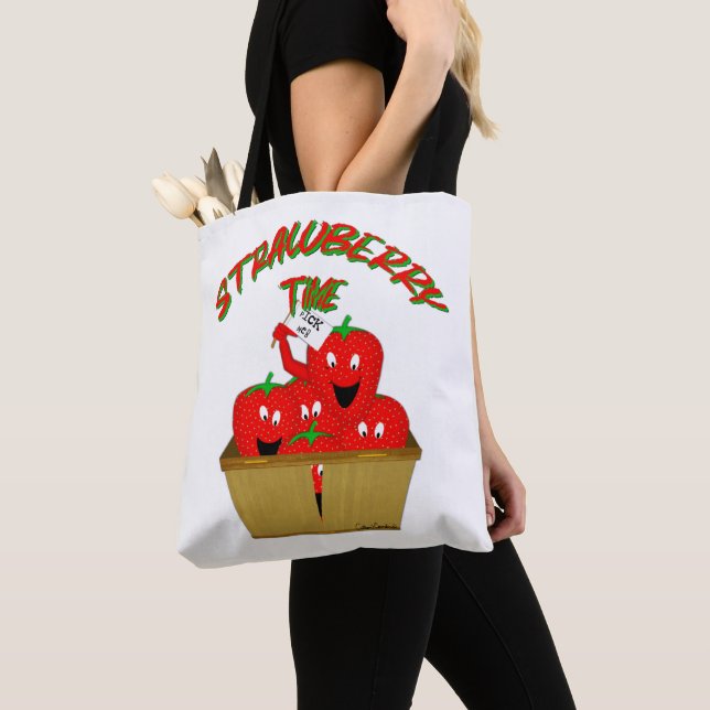 Bolsa Tote Horário de Morango! (Close Up)