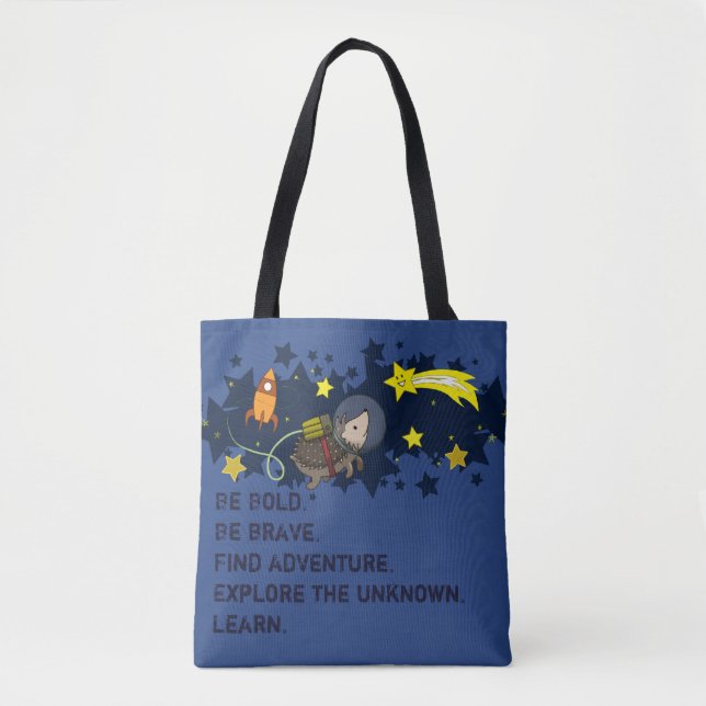 Bolsa Tote Horatio o Ouriço nas estrelas (Frente)