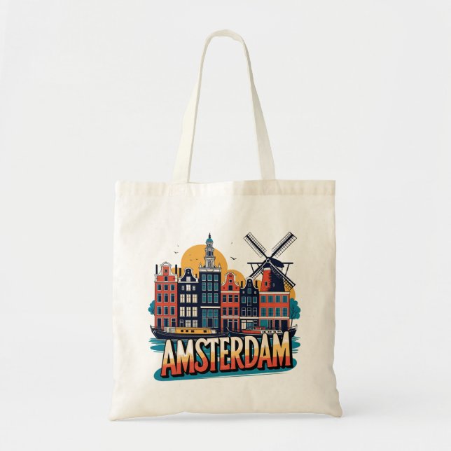 Bolsa Tote Horizonte de Amsterdã  (Frente)