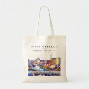 Bolsa Tote Horizonte de Las Vegas Aquarela Fim de Semana das 