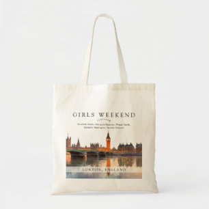 Bolsa Tote Horizonte de Londres Aquarela Semana das Meninas
