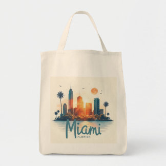 Bolsa Tote Horizonte de Miami City Flórida