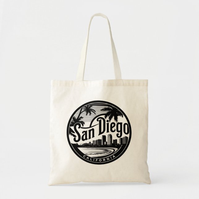 Bolsa Tote Horizonte de San Diego Califórnia (Frente)