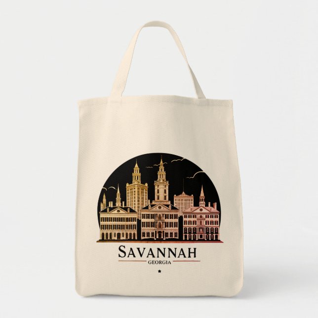 Bolsa Tote Horizonte de Savannah Geórgia   (Frente)