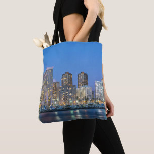 Bolsa Tote Horizonte urbano de Waikiki