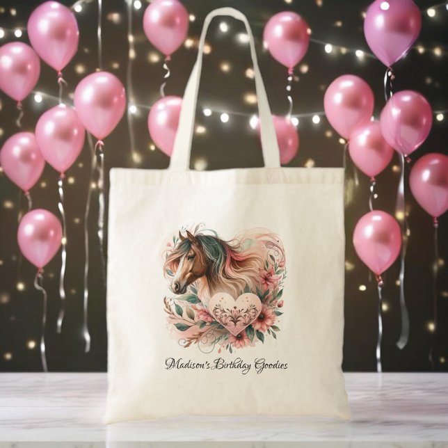 Bolsa Tote Horse Girl Birthday (Enjoy this fun birthday design!)