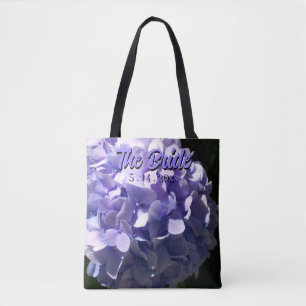 Bolsa Tote Hortênsias Roxas flores roxas para a Noiva