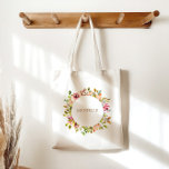 Bolsa Tote Horto Floral de Jardim das Aquarelas de Verão<br><div class="desc">Nossa coleção "Casamento Floral do Jardim de Verão" apresenta lindas flores de aquarela em um lindo esquema de cor de verão de amarelos vibrantes e laranjas emparelhadas com um roteiro elegante. Veja na nossa loja mais itens desta coleção.</div>