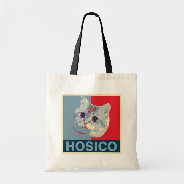 Bolsa Tote Hosico - Ilustração Azul Vermelho (Frente)
