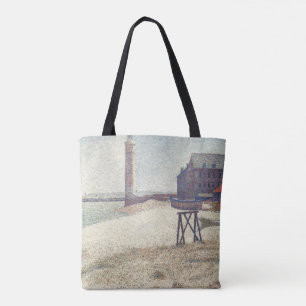 Bolsa Tote Hospital e Farol, Honfleur, de Georges Seurat