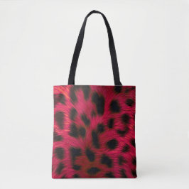 Bolsa Tote Hot Pink Leopard Print Faux